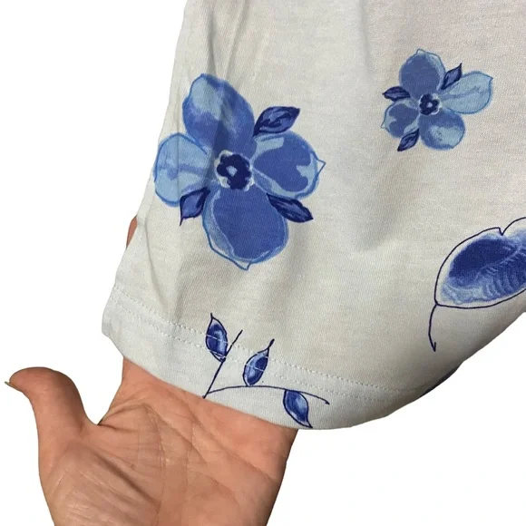 Vintage Night Gown Just my Size Long Night Gown Oversized Shirt Blue - Picture 5 of 15